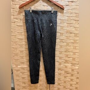 Gymshark Women's High Waist Adapt Animal Seamless Leggings Black Medium NWOT
